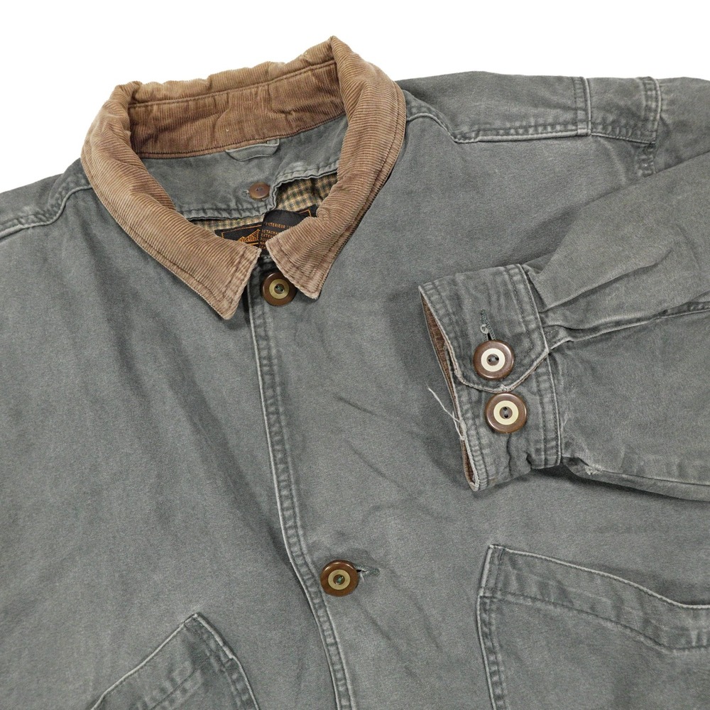 VINTAGE EDDIE BAUER Men's L Corduroy Canvas Field Work Barn Chore Coat Jacket